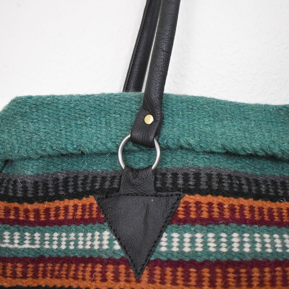 Southwest Boho Bag Handwoven Wool Malibu Purse - Picture 4 of 8